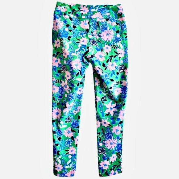 Lilly Pulitzer Corso Pant UPF 50 Spearmint Golf Til U Drop Woven Sz 00 NWT $148 - Picture 7 of 9